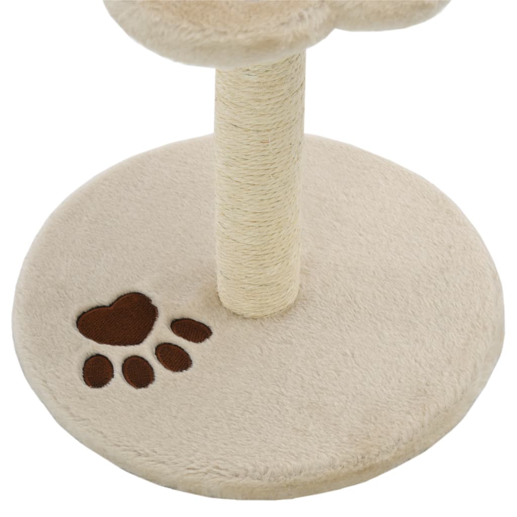 vidaXL Cat Tree with Sisal Scratching Post 40 cm Beige and Brown
