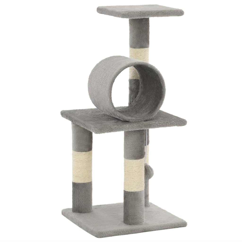 vidaXL Cat Tree with Sisal Scratching Posts 65 cm Grey