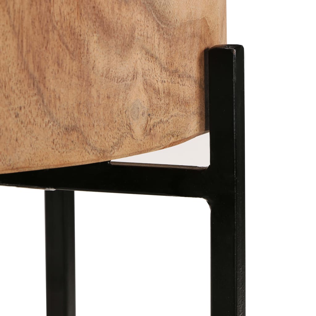 vidaXL Side Table Set 2 Pieces Solid Acacia Wood