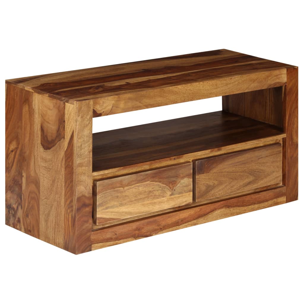 vidaXL TV Cabinet Solid Sheesham Wood 80x30x40 cm