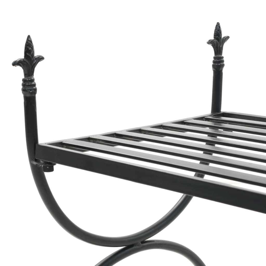 vidaXL Bench Vintage Style Metal 83x42x55 cm Black