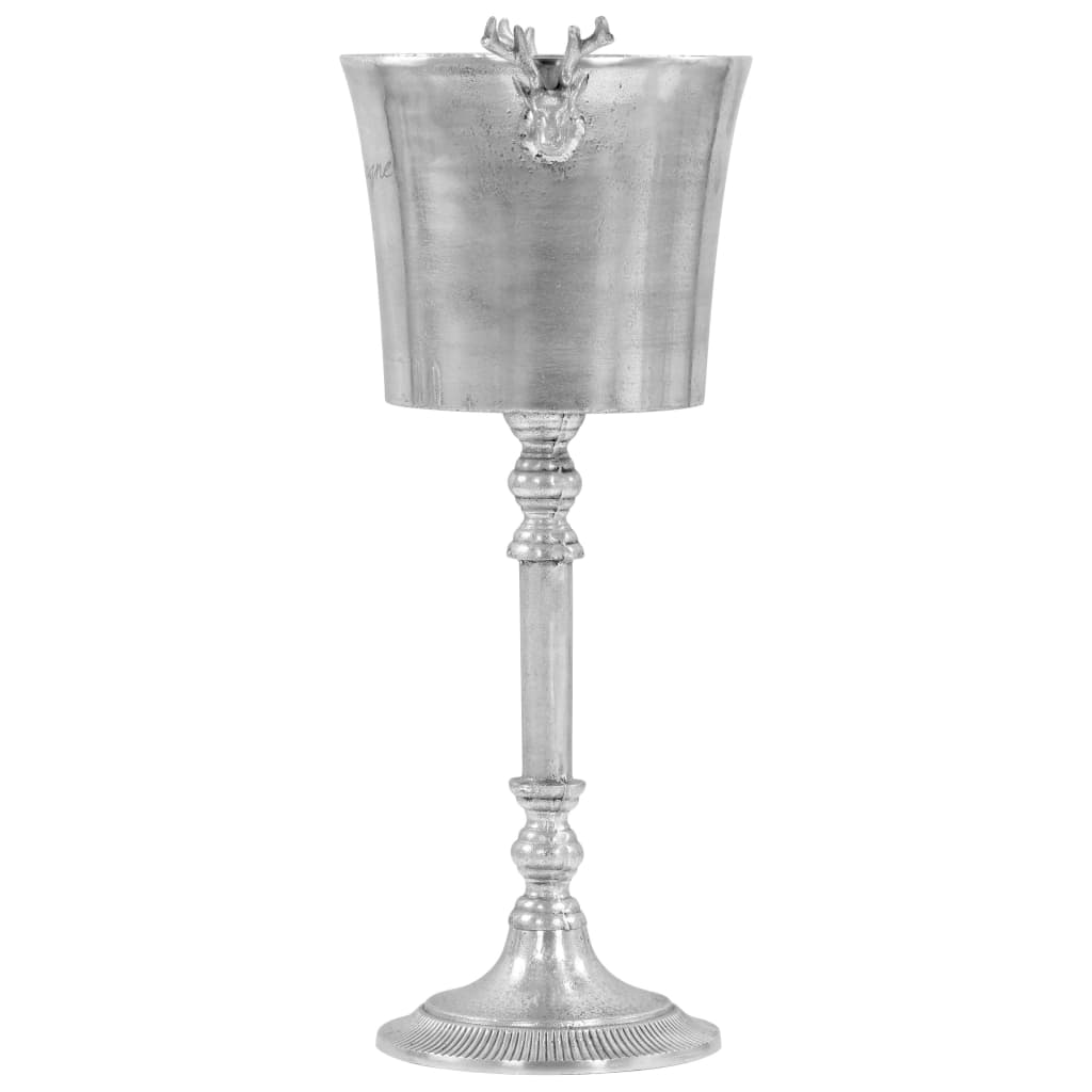 vidaXL Champagne Cooler Solid Aluminium 39x29x71 cm Silver