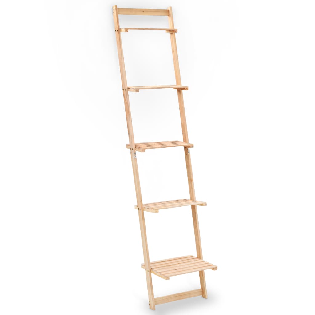 vidaXL Ladder Wall Shelf Cedar Wood 41.5x30x176 cm