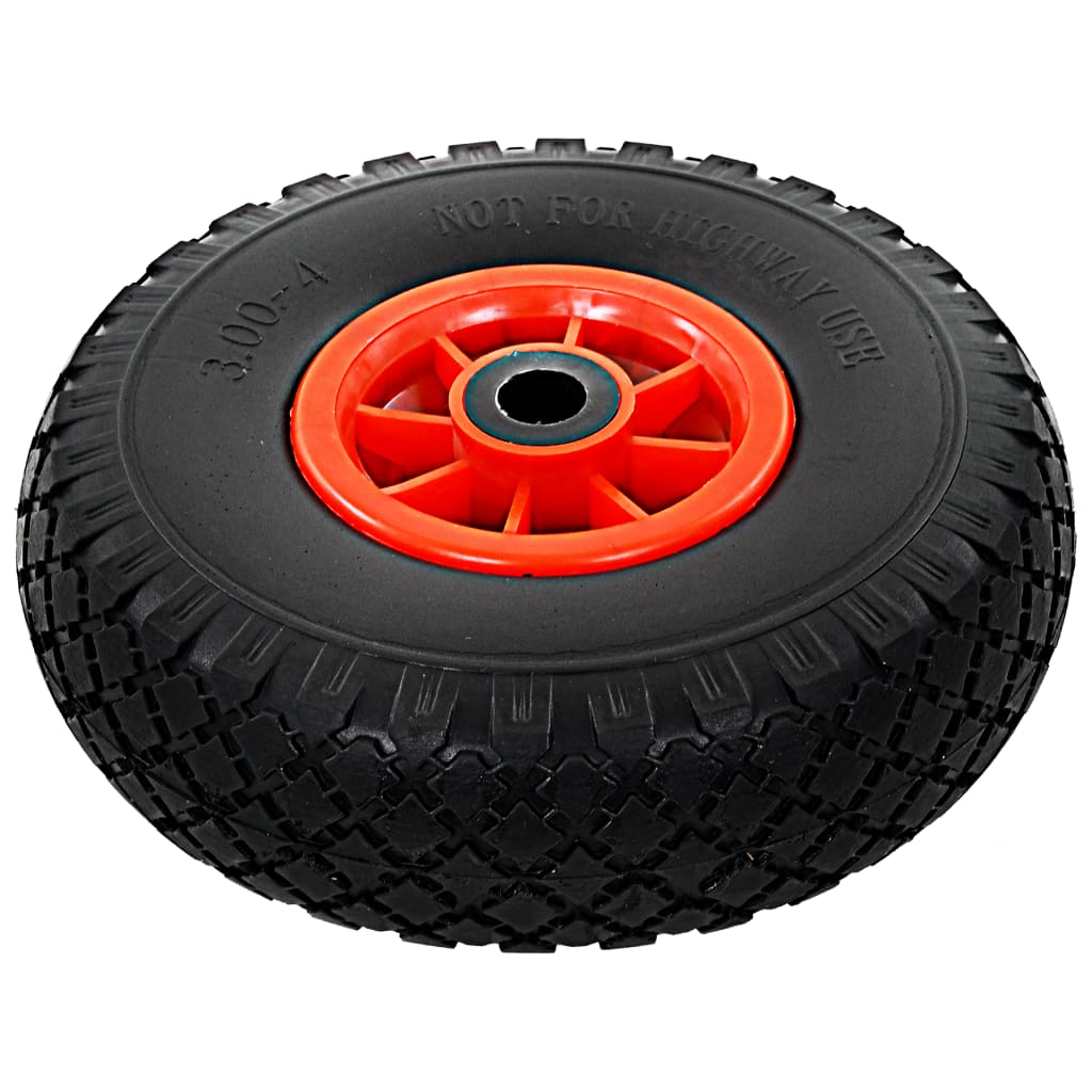 vidaXL Sack Truck Wheels 4 pcs Solid PU 3.00-4