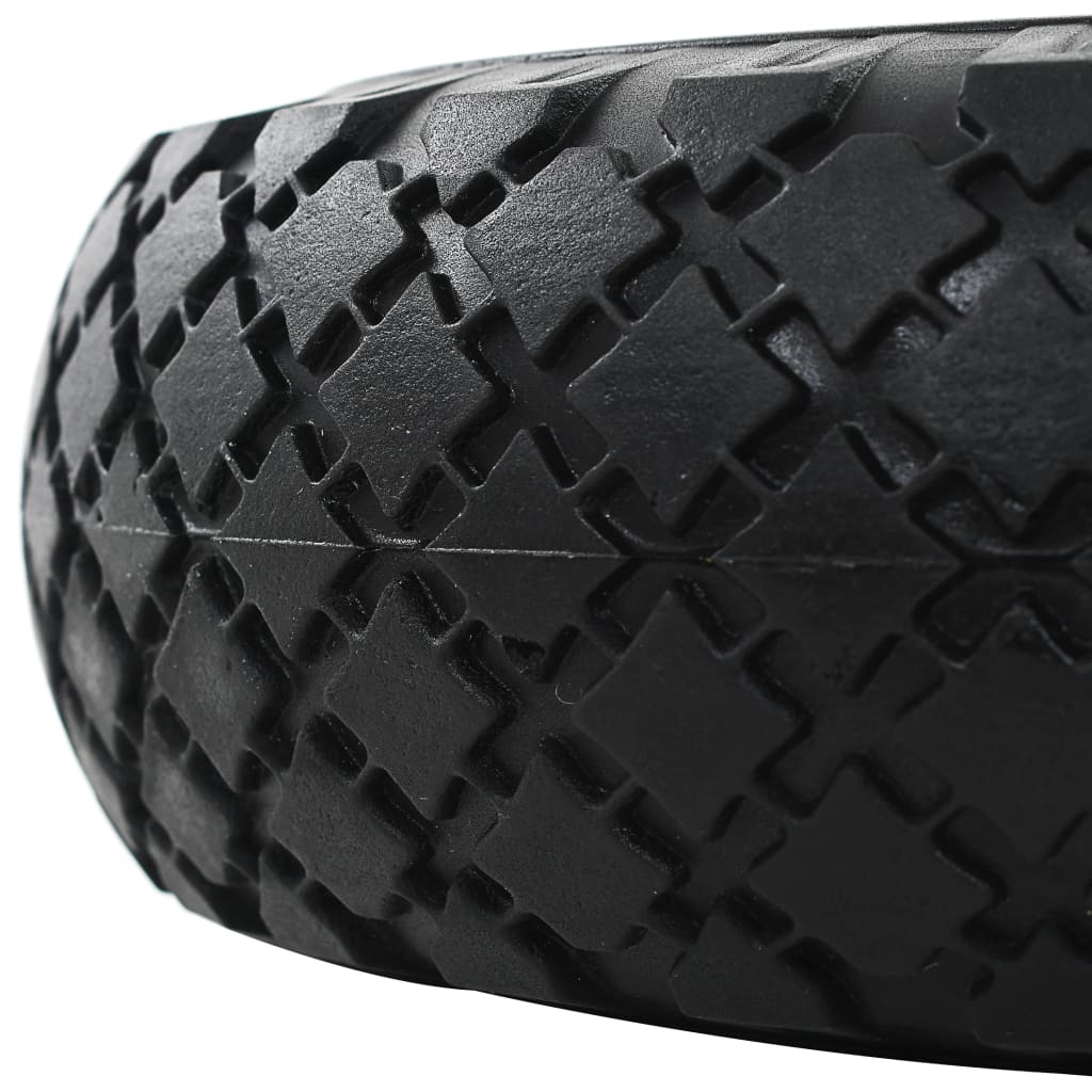 vidaXL Sack Truck Wheels 4 pcs Solid PU 3.00-4