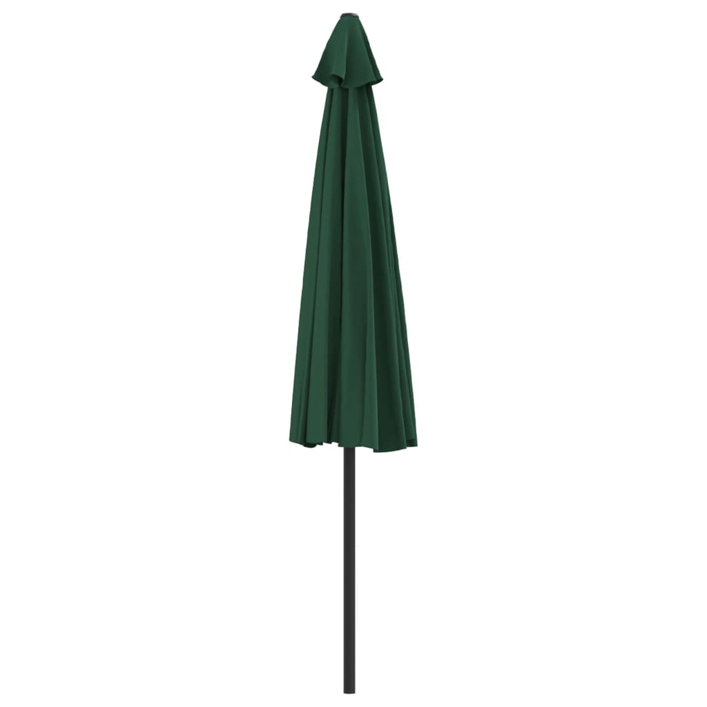 vidaXL Garden Parasol with Aluminium Pole Green 300x155 cm Half