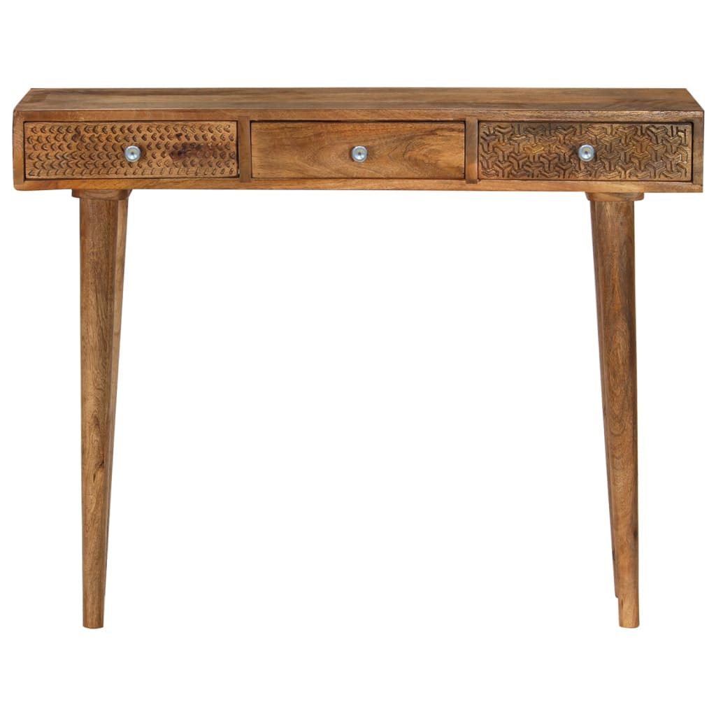vidaXL Console Table Solid Mango Wood 102x30x79 cm