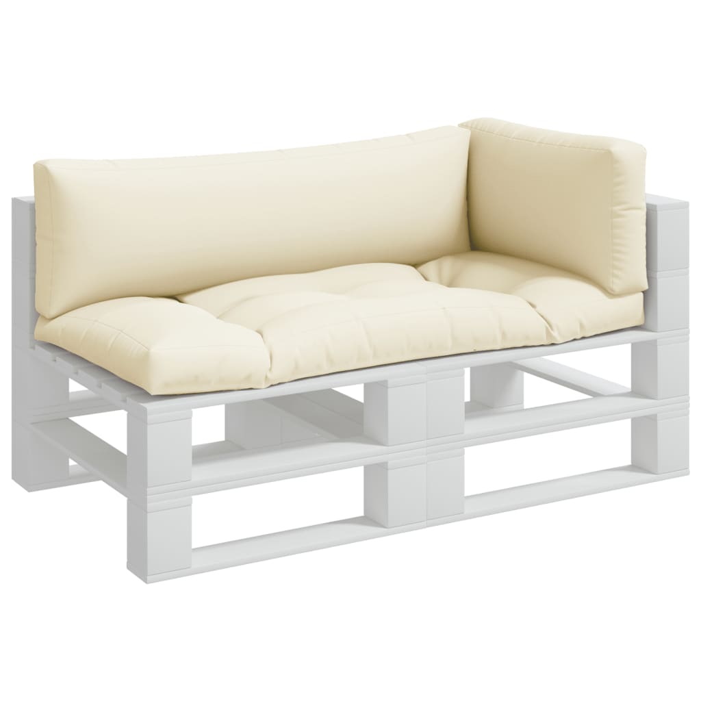 vidaXL Pallet Cushions 3 pcs Sand Fabric