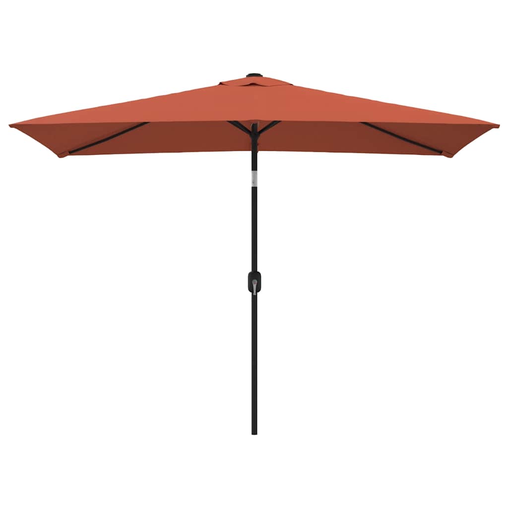 vidaXL Garden Parasol with Metal Pole 300x200 cm Terracotta