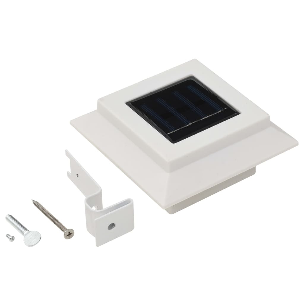 vidaXL Outdoor Solar Lamps 6 pcs LED Square 12 cm White