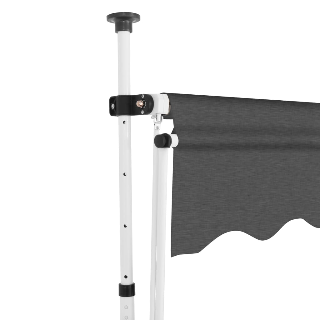 vidaXL Manual Retractable Awning 150 cm Anthracite