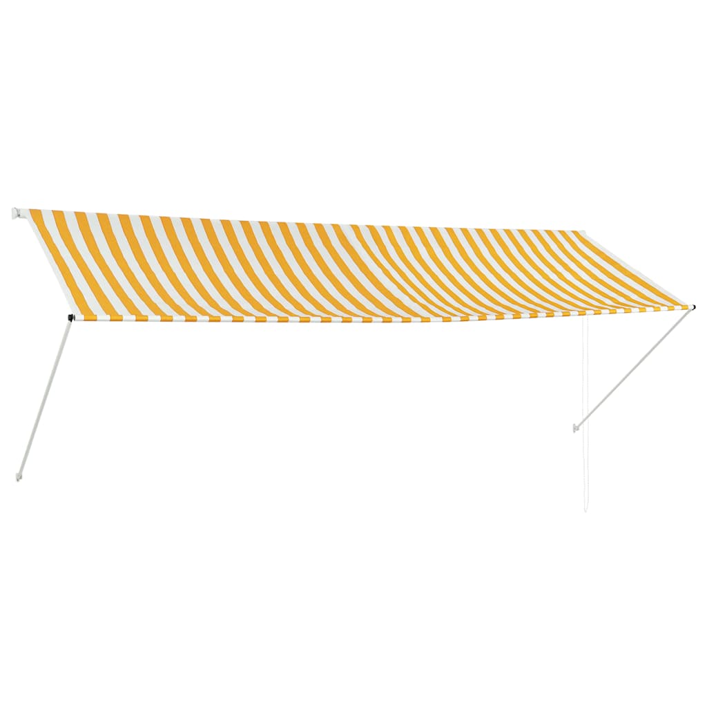 vidaXL Retractable Awning 350x150 cm Yellow and White