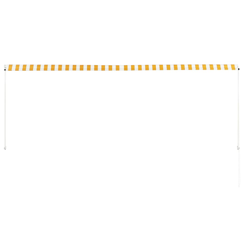 vidaXL Retractable Awning 350x150 cm Yellow and White