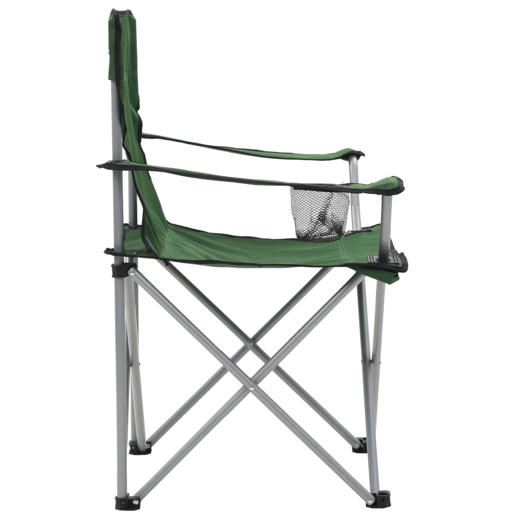 vidaXL Camping Table and Chair Set 3 Pieces Green