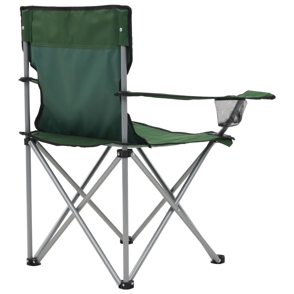 vidaXL Camping Table and Chair Set 3 Pieces Green