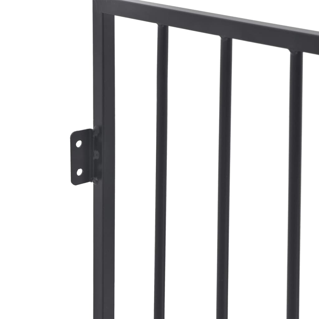 vidaXL Fireplace Fence for Pets Black Steel