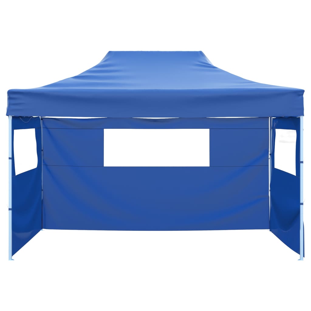 vidaXL Foldable Tent with 3 Walls 3x4.5 m Blue