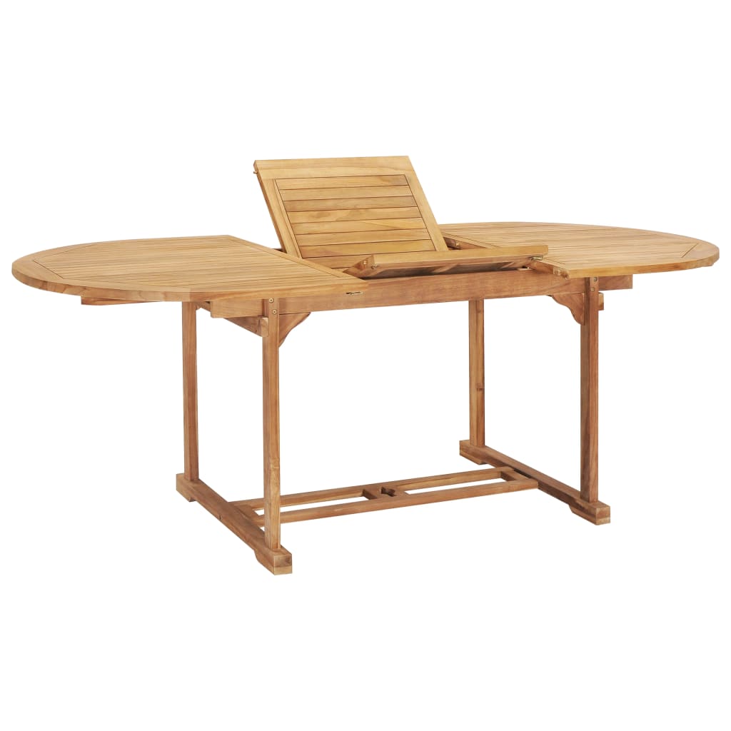 vidaXL Extending Garden Table 150-200x100x75 cm Solid Teak Wood