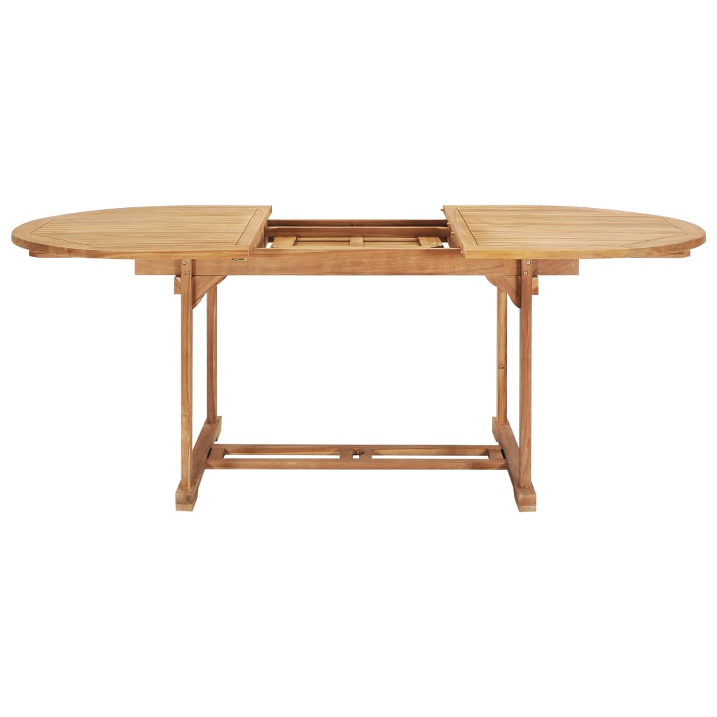 vidaXL Extending Garden Table 150-200x100x75 cm Solid Teak Wood