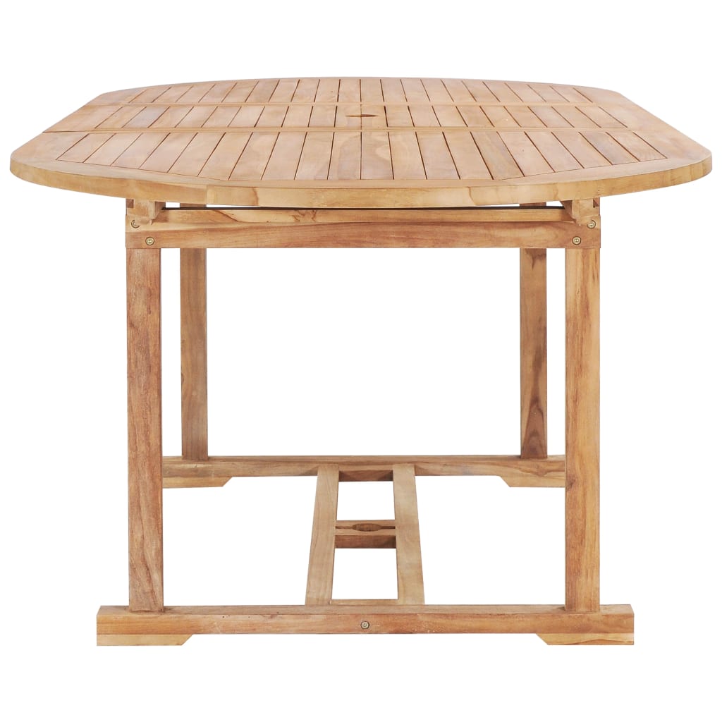 vidaXL Extending Garden Table 150-200x100x75 cm Solid Teak Wood