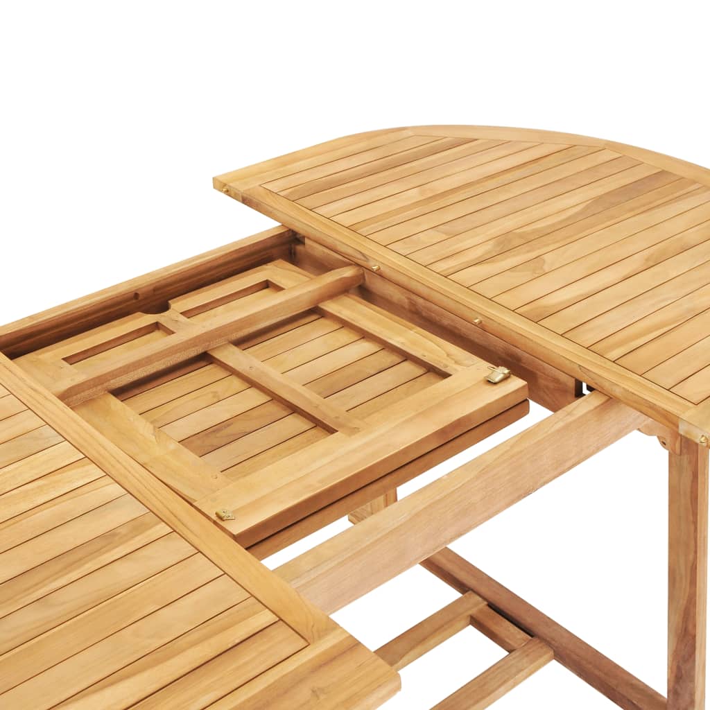 vidaXL Extending Garden Table 150-200x100x75 cm Solid Teak Wood