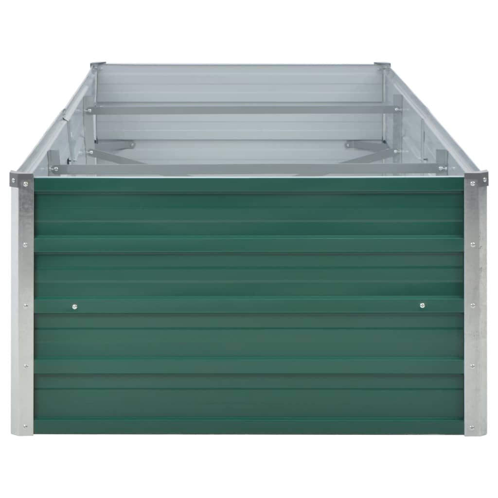vidaXL Garden Raised Bed Galvanised Steel 240x80x45 cm Green