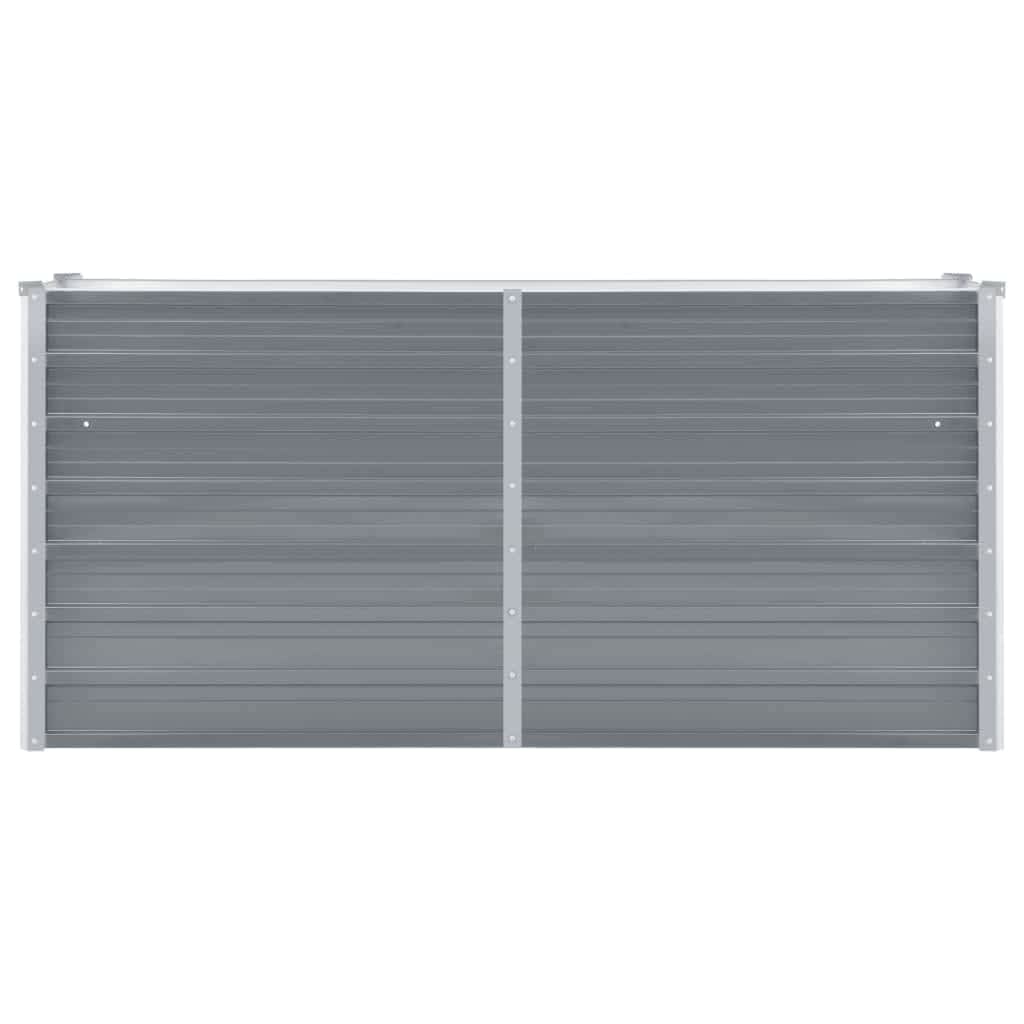 vidaXL Garden Raised Bed Galvanised Steel 160x40x77 cm Grey