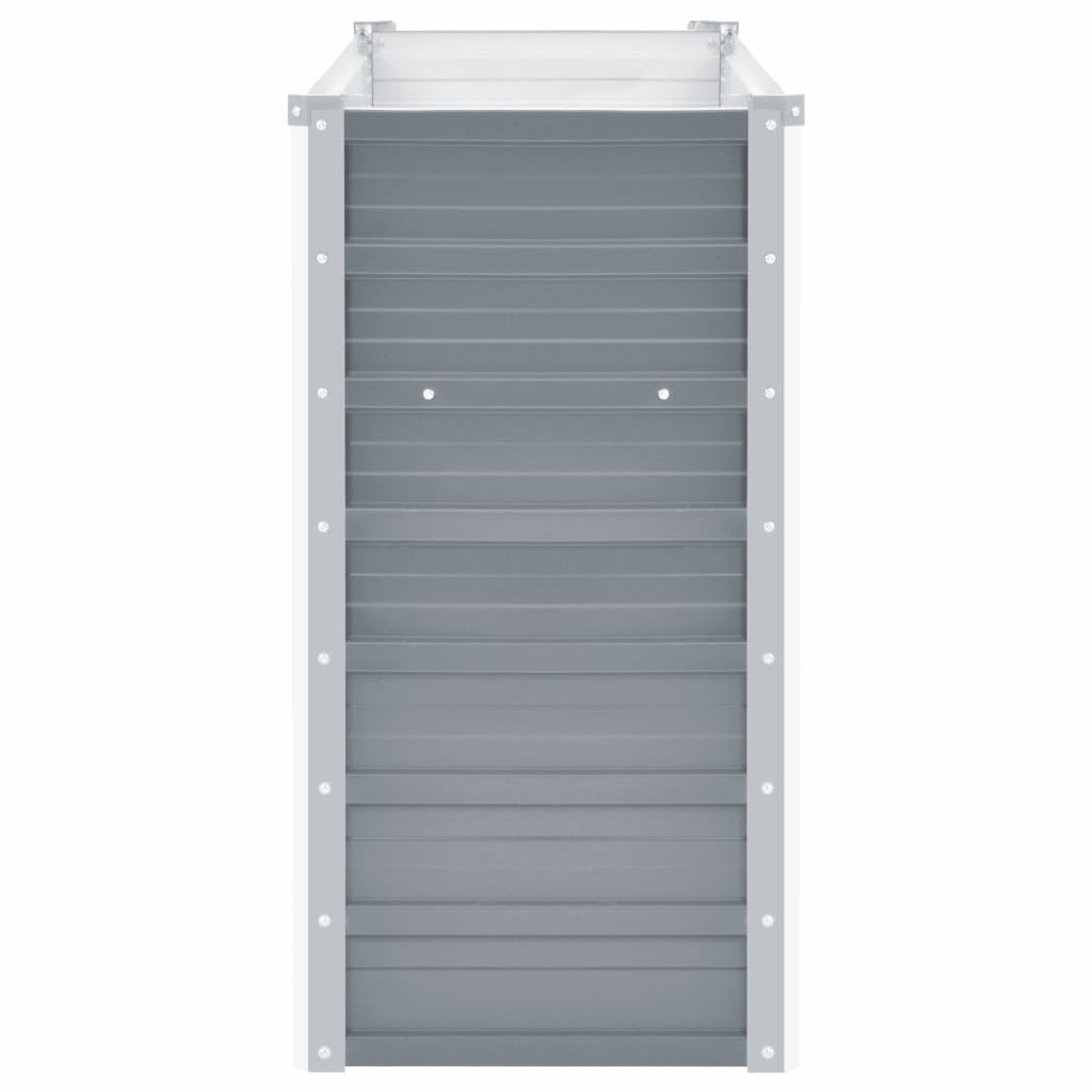 vidaXL Garden Raised Bed Galvanised Steel 160x40x77 cm Grey