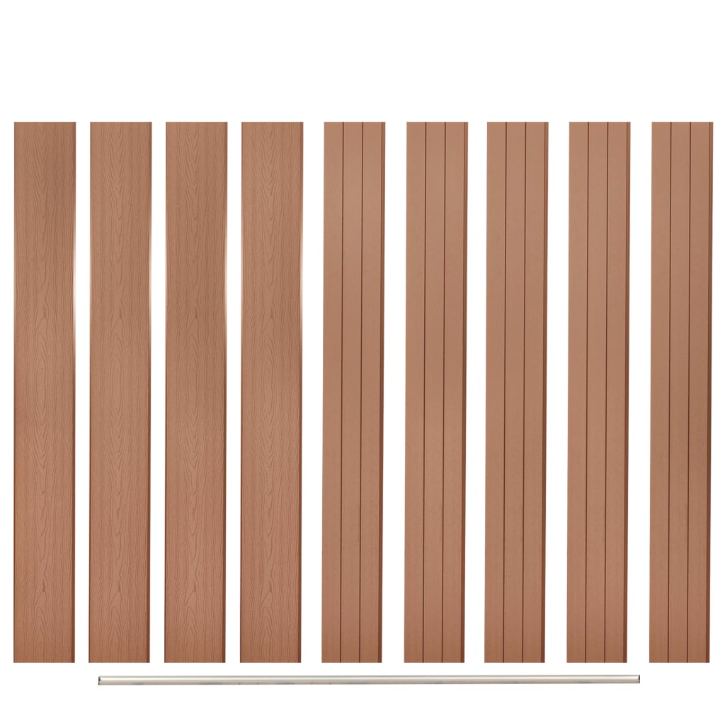 vidaXL Replacement Fence Boards 9 pcs WPC 170 cm Brown