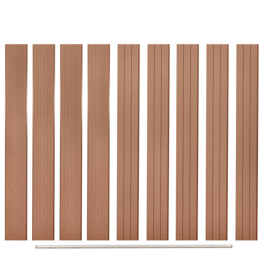 vidaXL Replacement Fence Boards 9 pcs WPC 170 cm Brown