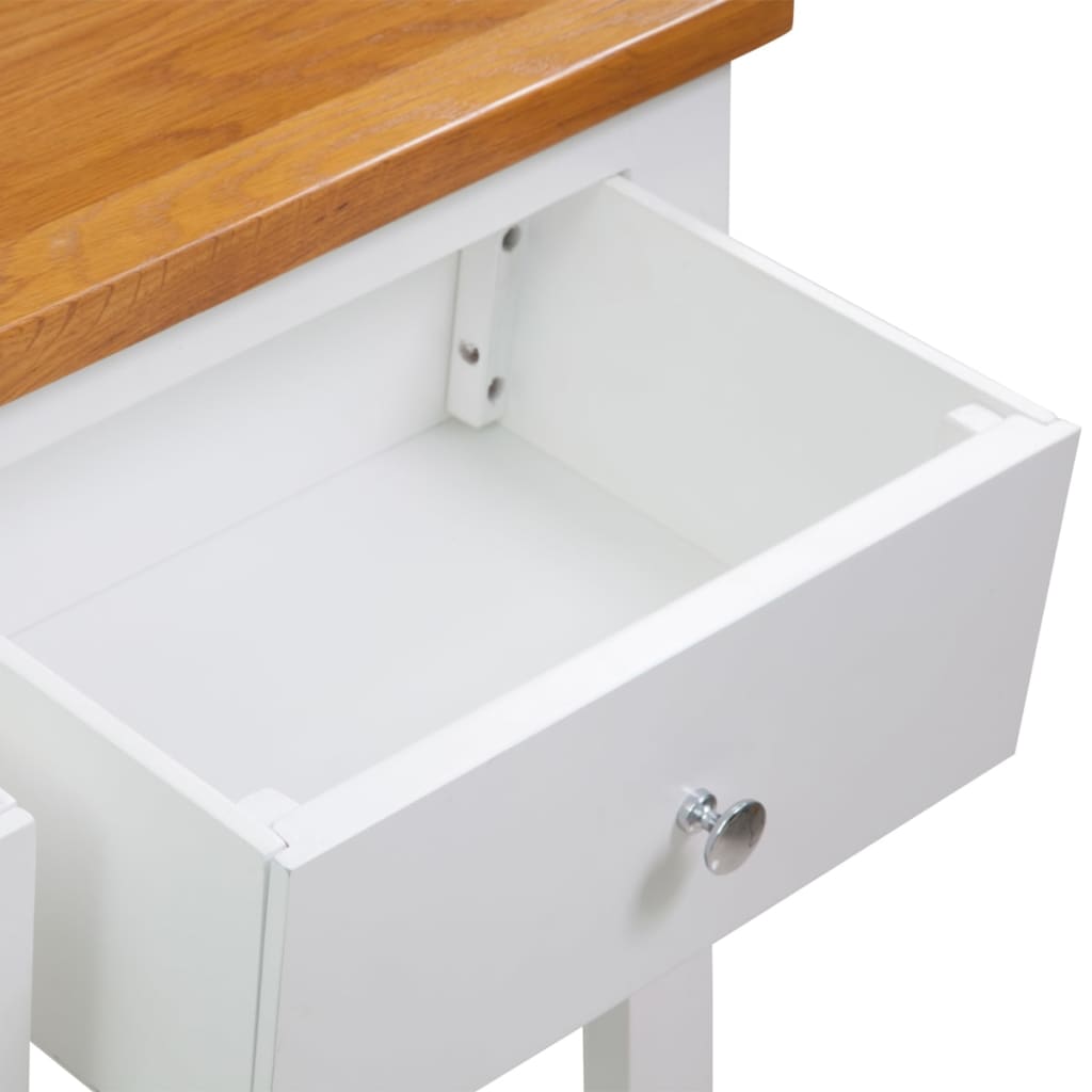 vidaXL Console Table 83x30x73 cm Solid Oak Wood