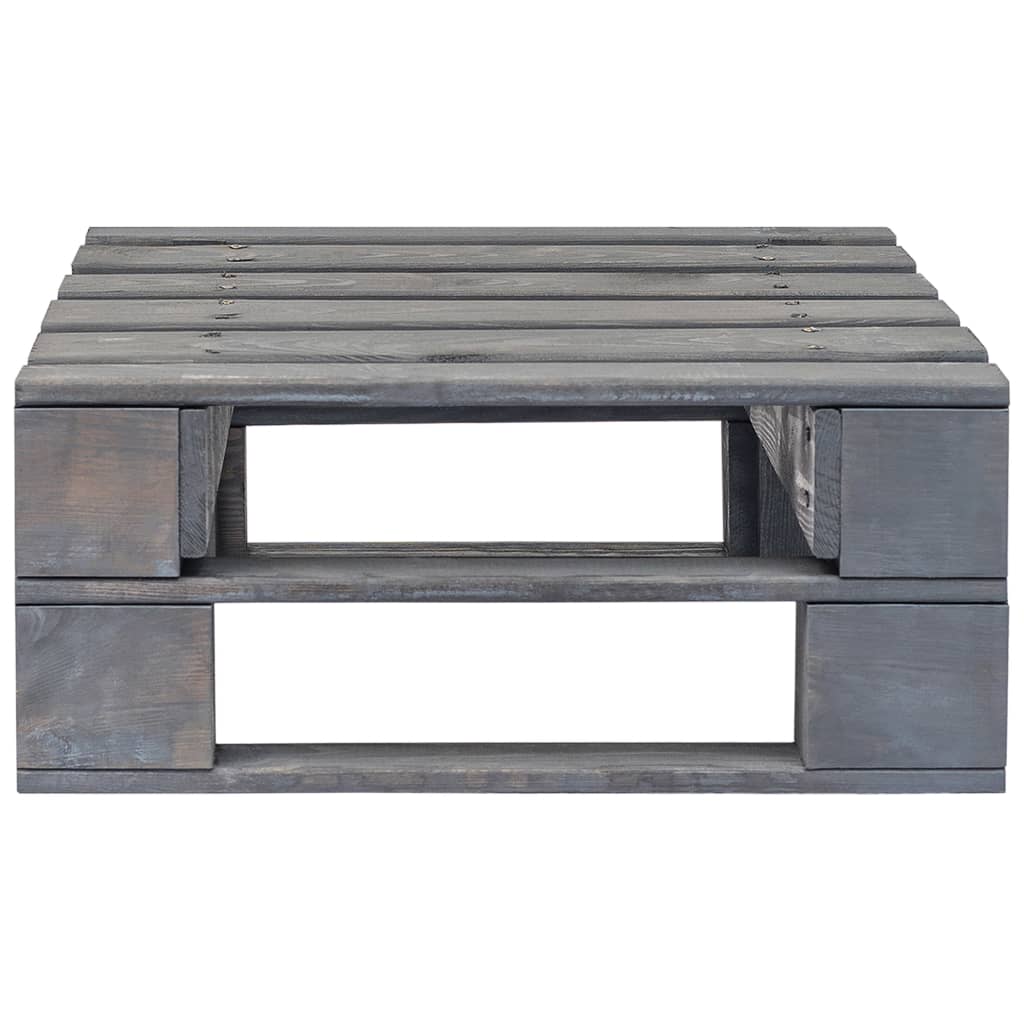 vidaXL Garden Pallet Ottoman Wood Grey