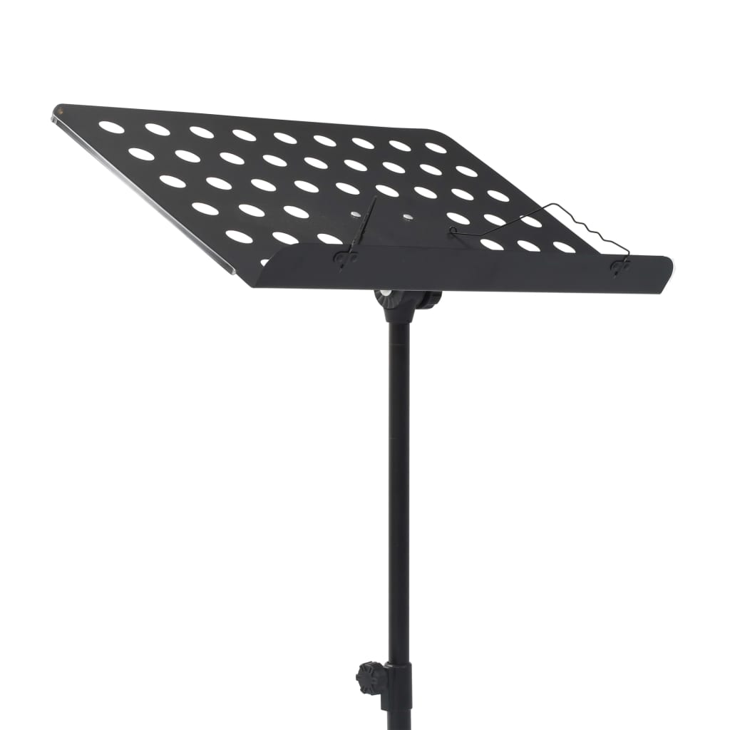 vidaXL Music Book Stand Black Steel