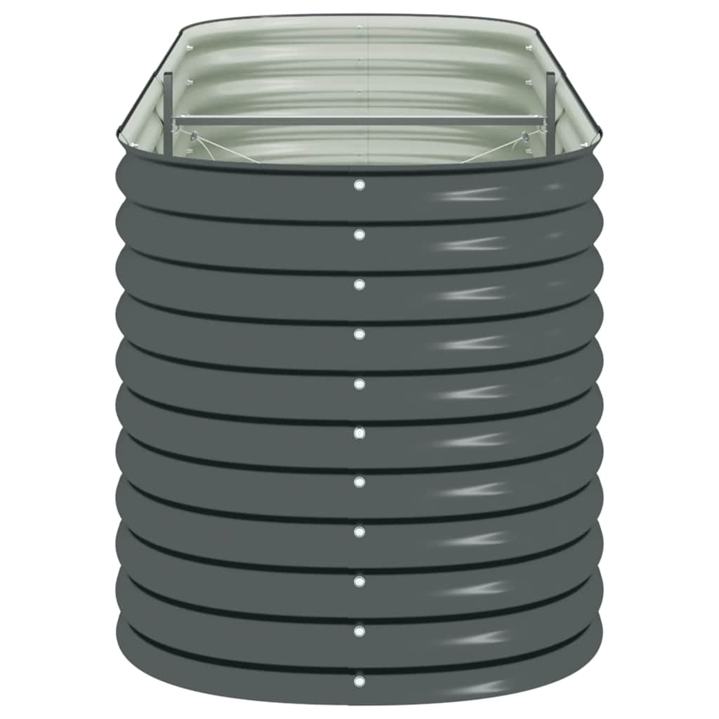 vidaXL Garden Raised Bed 240x80x81 cm Galvanised Steel Grey