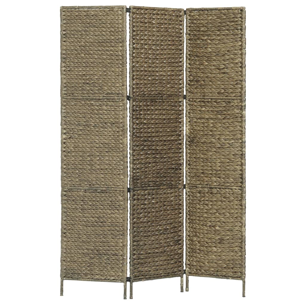 vidaXL 3-Panel Room Divider Brown 116x160 cm Water Hyacinth
