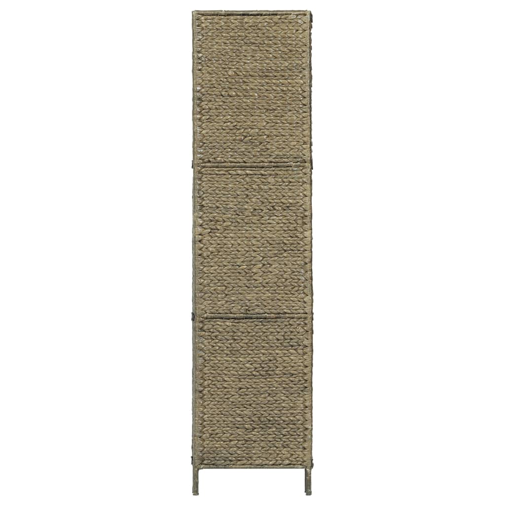vidaXL 3-Panel Room Divider Brown 116x160 cm Water Hyacinth