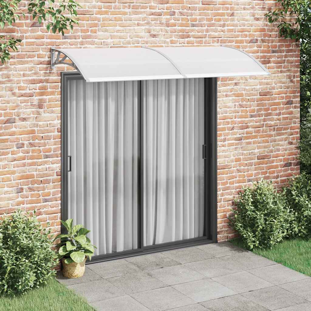 vidaXL Door Canopy Grey 240x100 cm PC