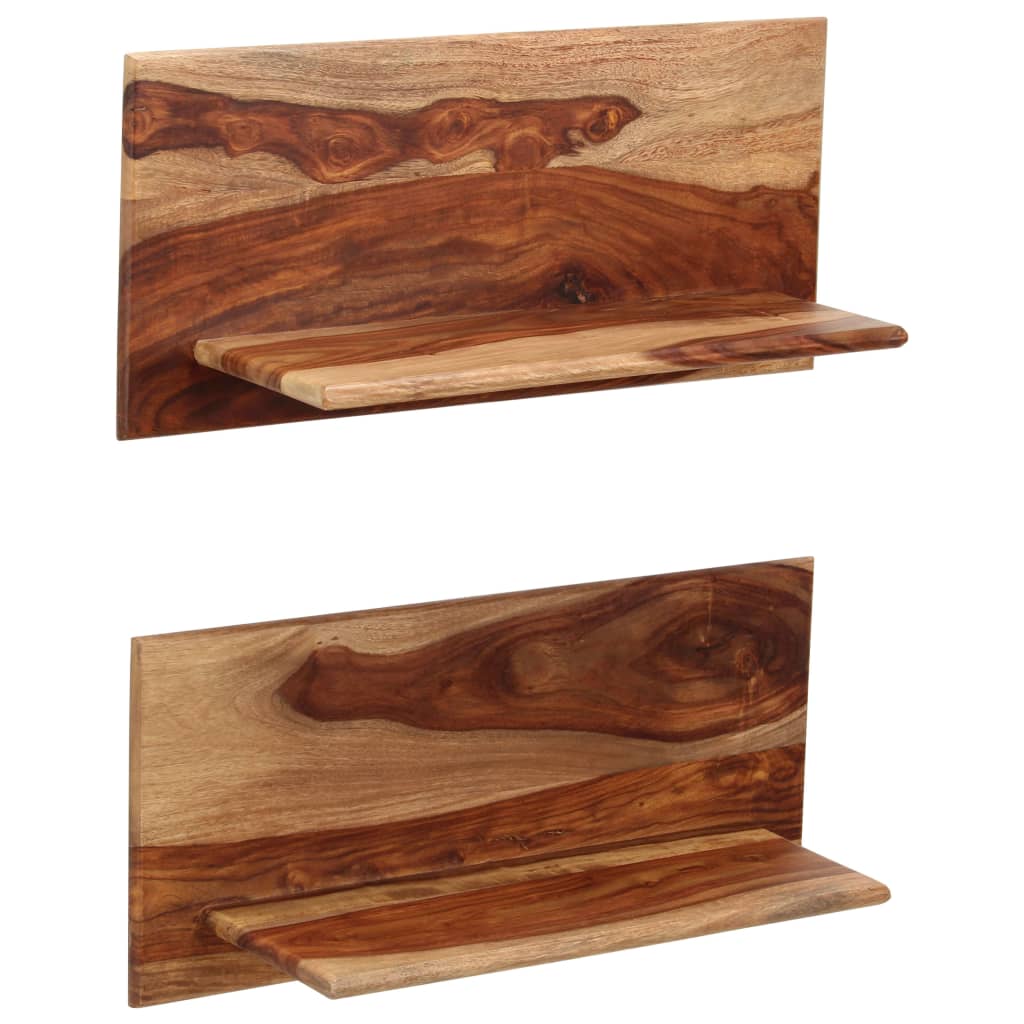 vidaXL Wall Shelves 2 pcs 58x26x20 cm Solid Sheesham Wood