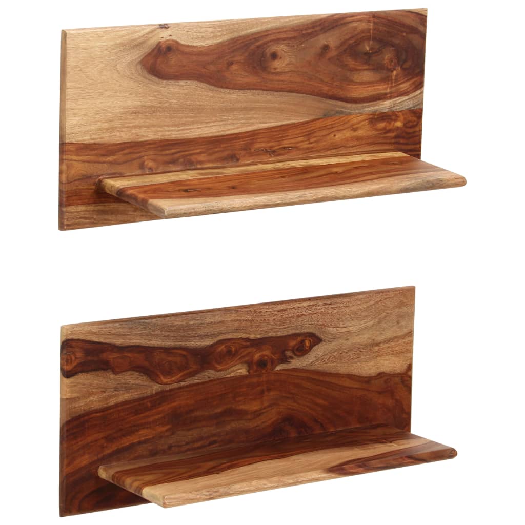 vidaXL Wall Shelves 2 pcs 58x26x20 cm Solid Sheesham Wood
