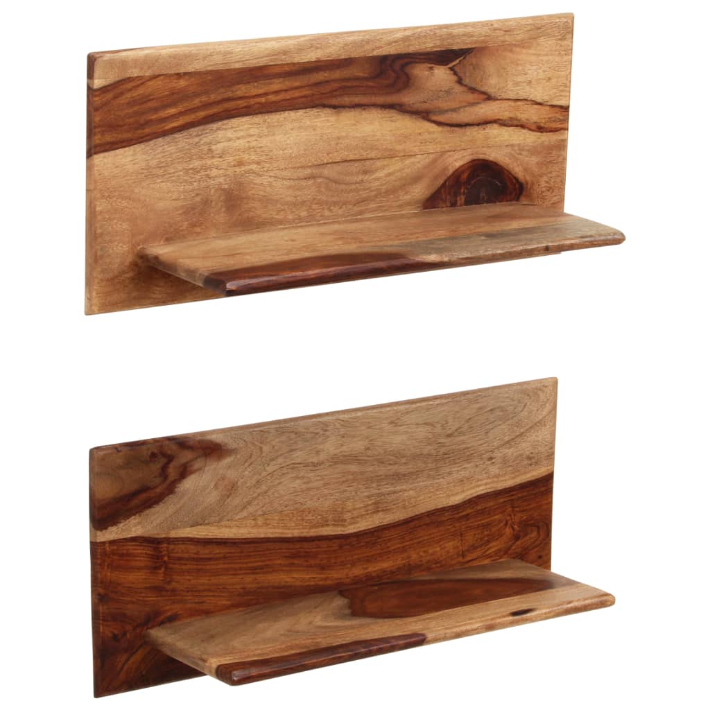 vidaXL Wall Shelves 2 pcs 58x26x20 cm Solid Sheesham Wood