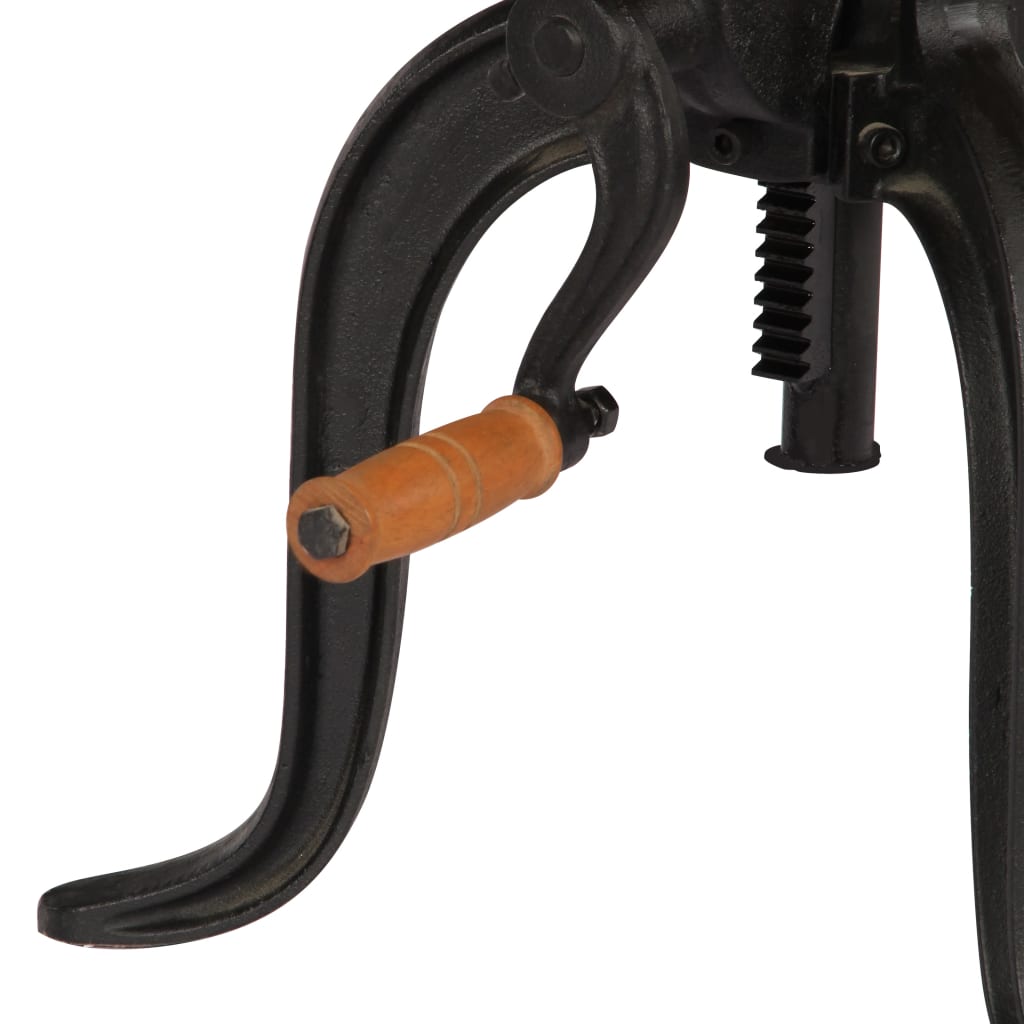 vidaXL Side Table 45x(45-62) cm Solid Mango Wood and Cast Iron