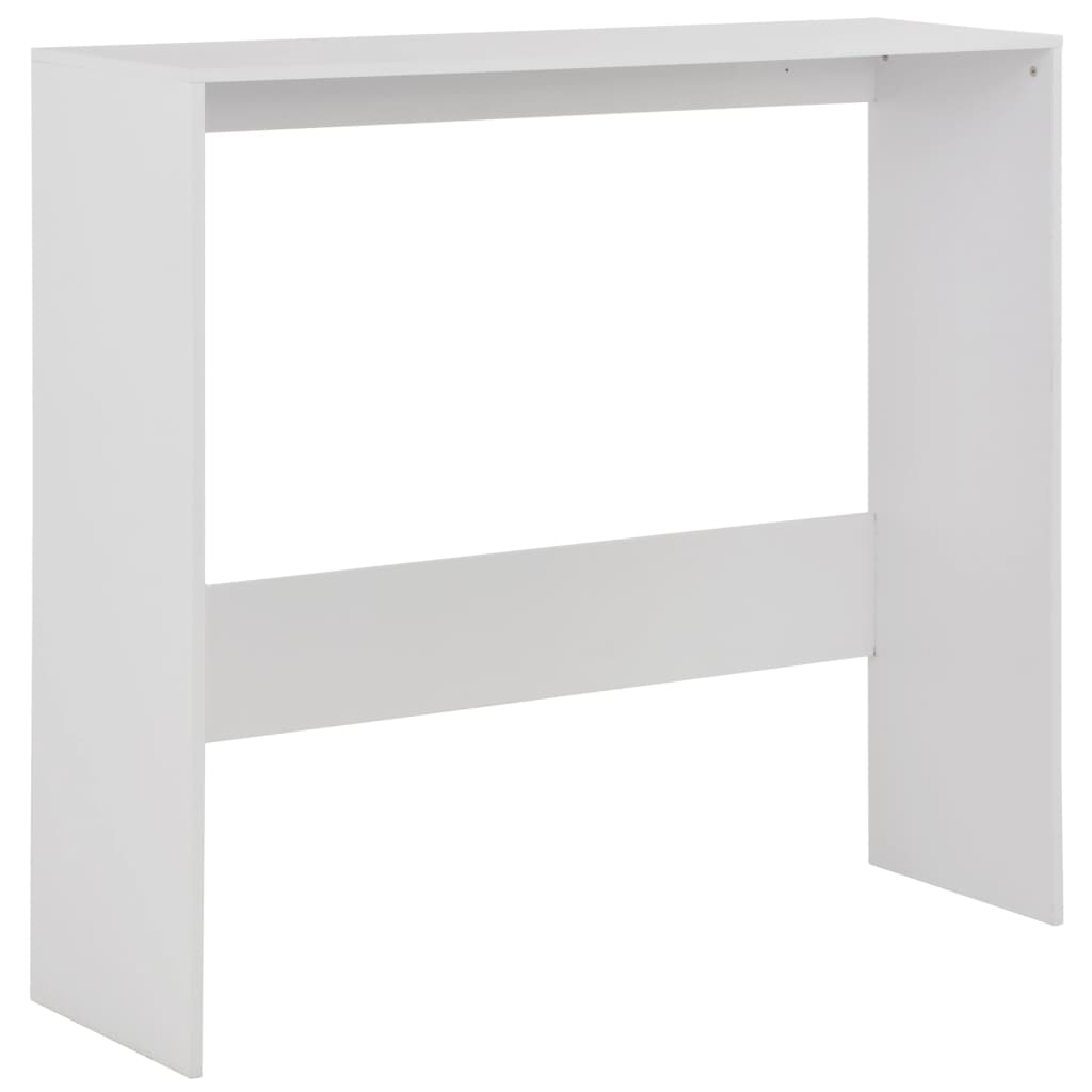 vidaXL Bar Table with 2 Table Tops White 130x40x120 cm