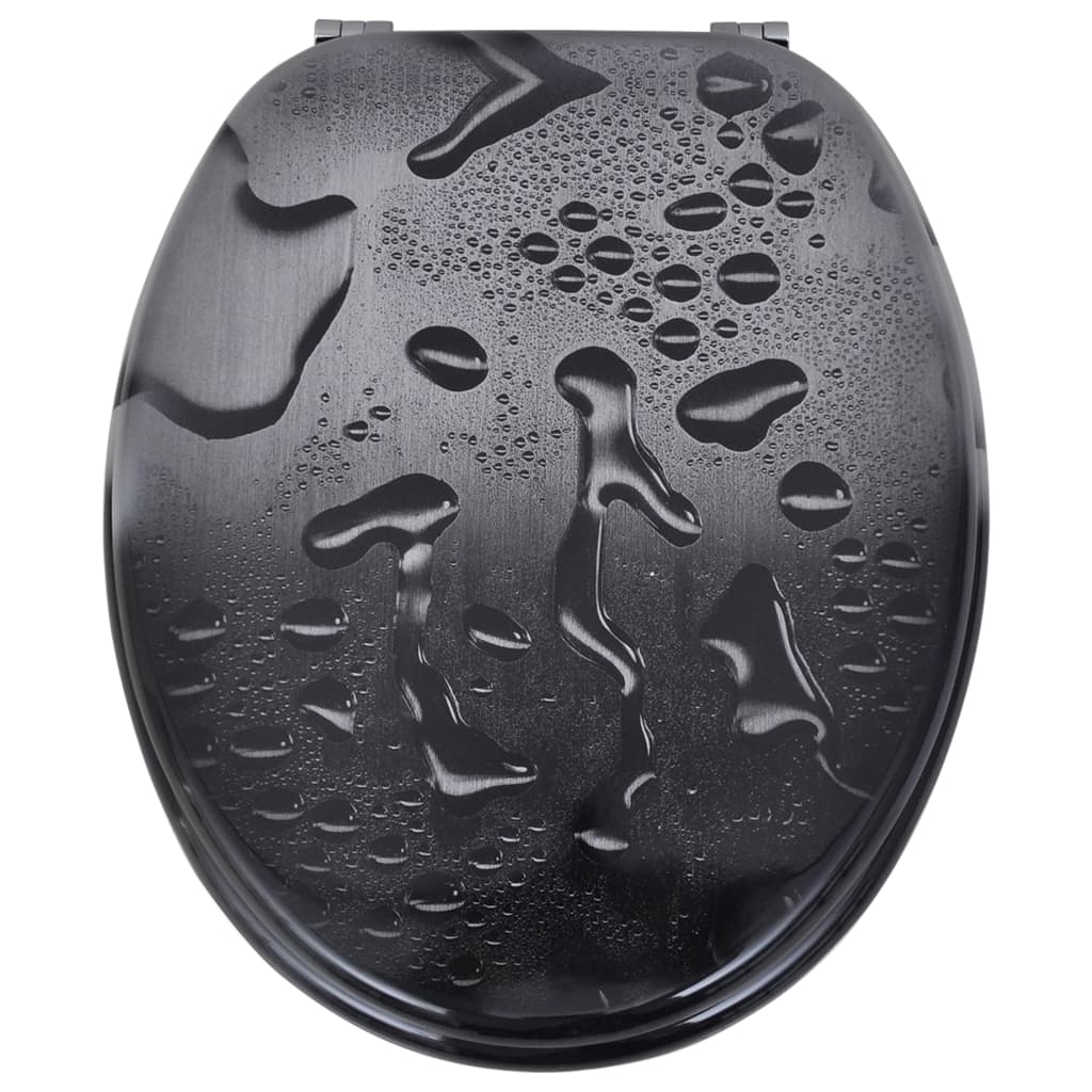 vidaXL Toilet Seats with Lids 2 pcs MDF Water