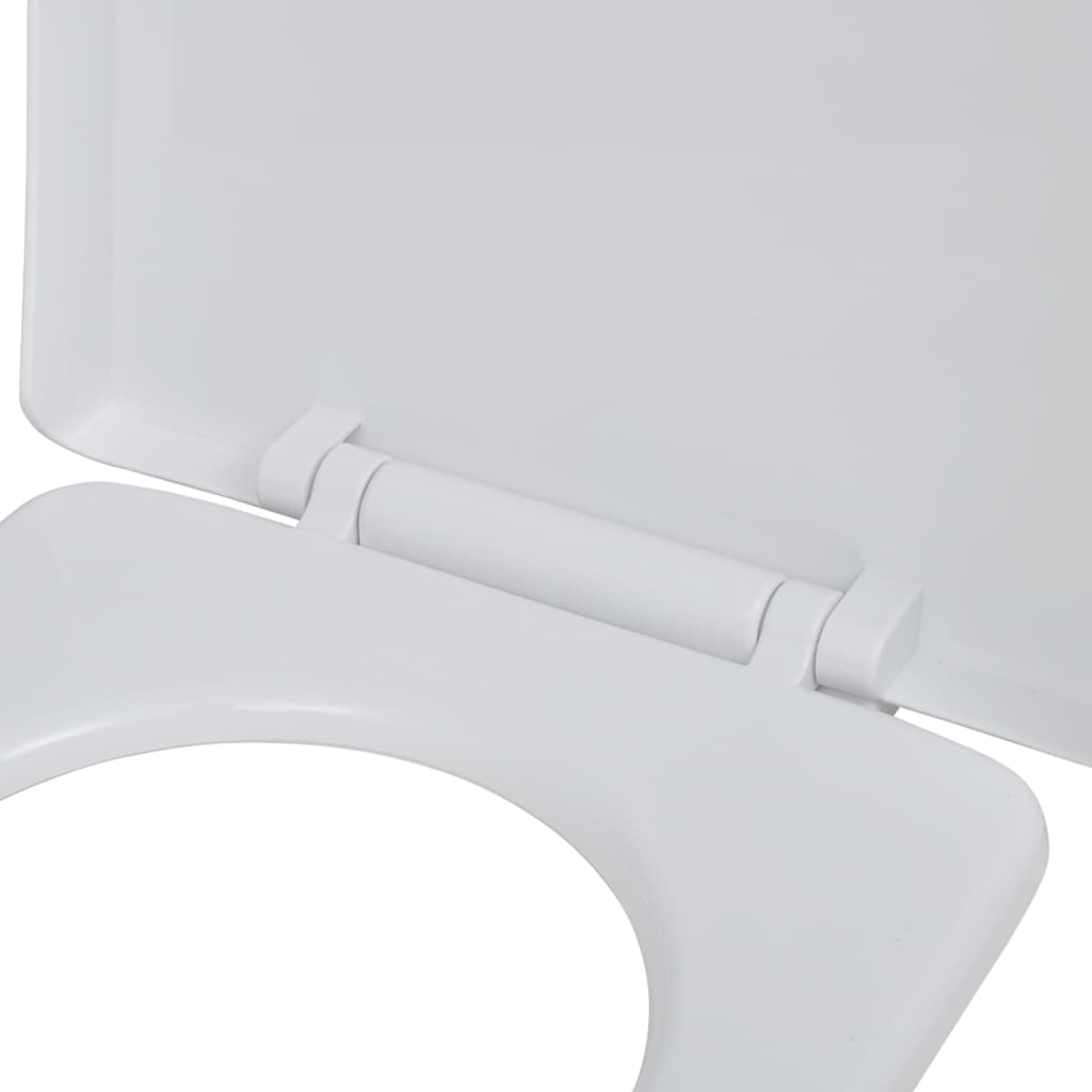 vidaXL Toilet Seats with Soft Close Lids 2 pcs Plastic White