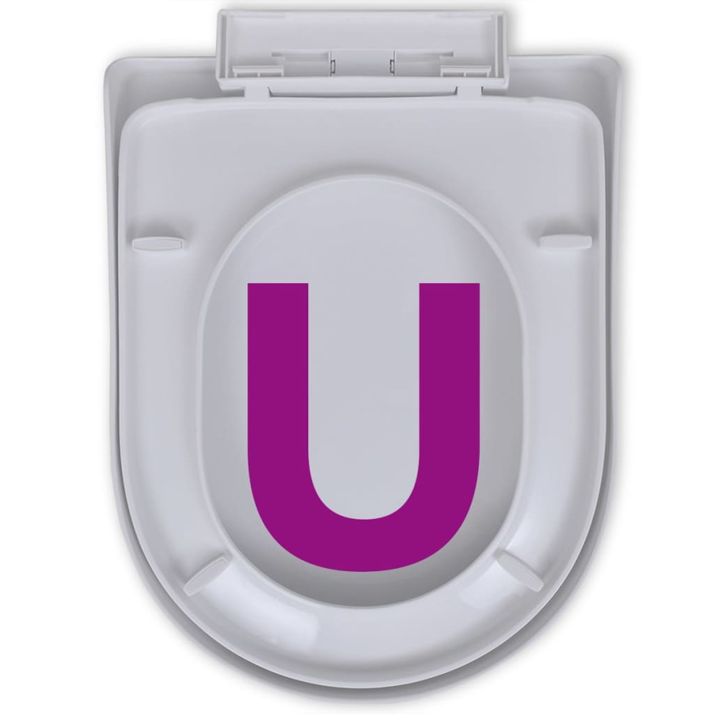 vidaXL Toilet Seats with Soft Close Lids 2 pcs Plastic White