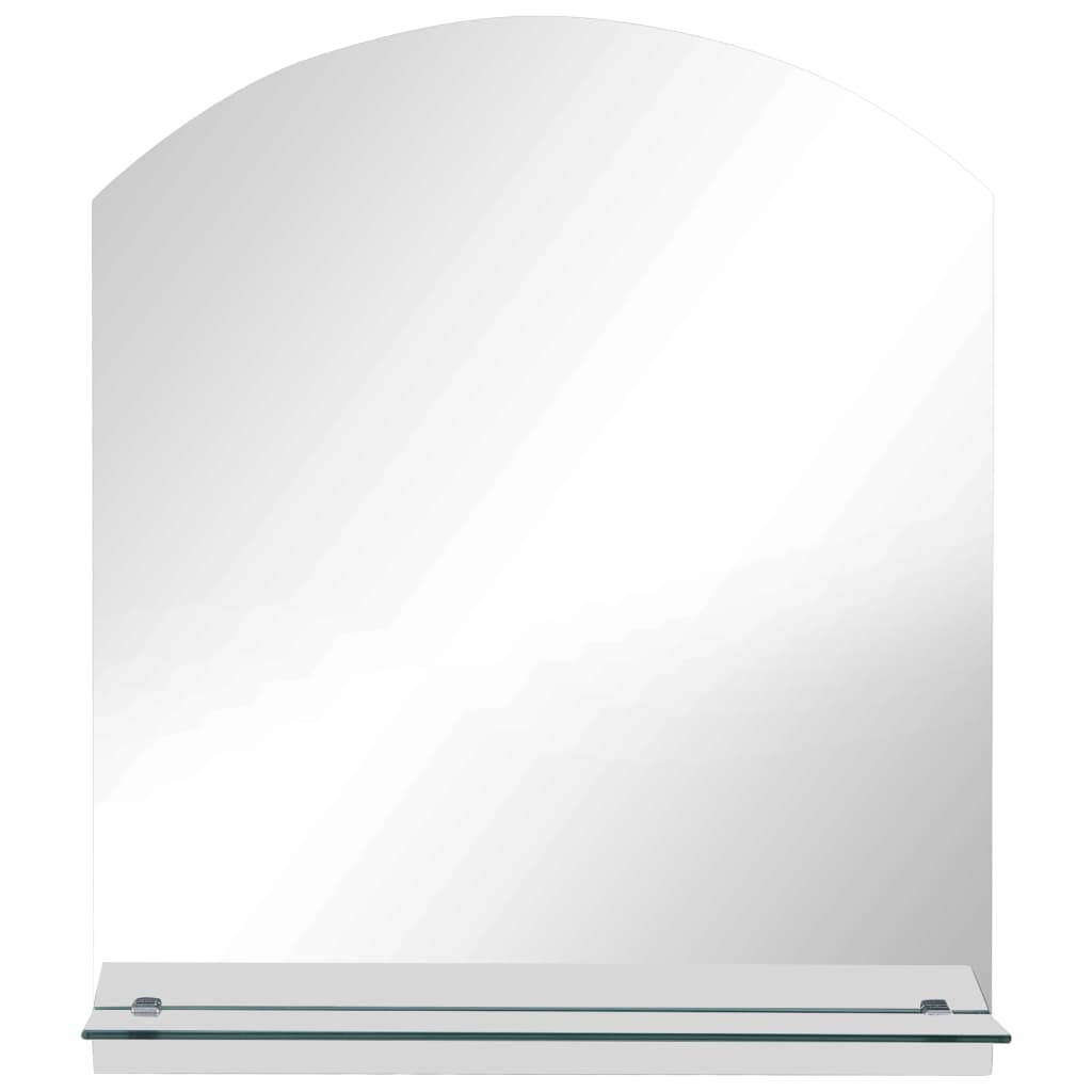 vidaXL Wall Mirror with Shelf 30x50 cm Tempered Glass
