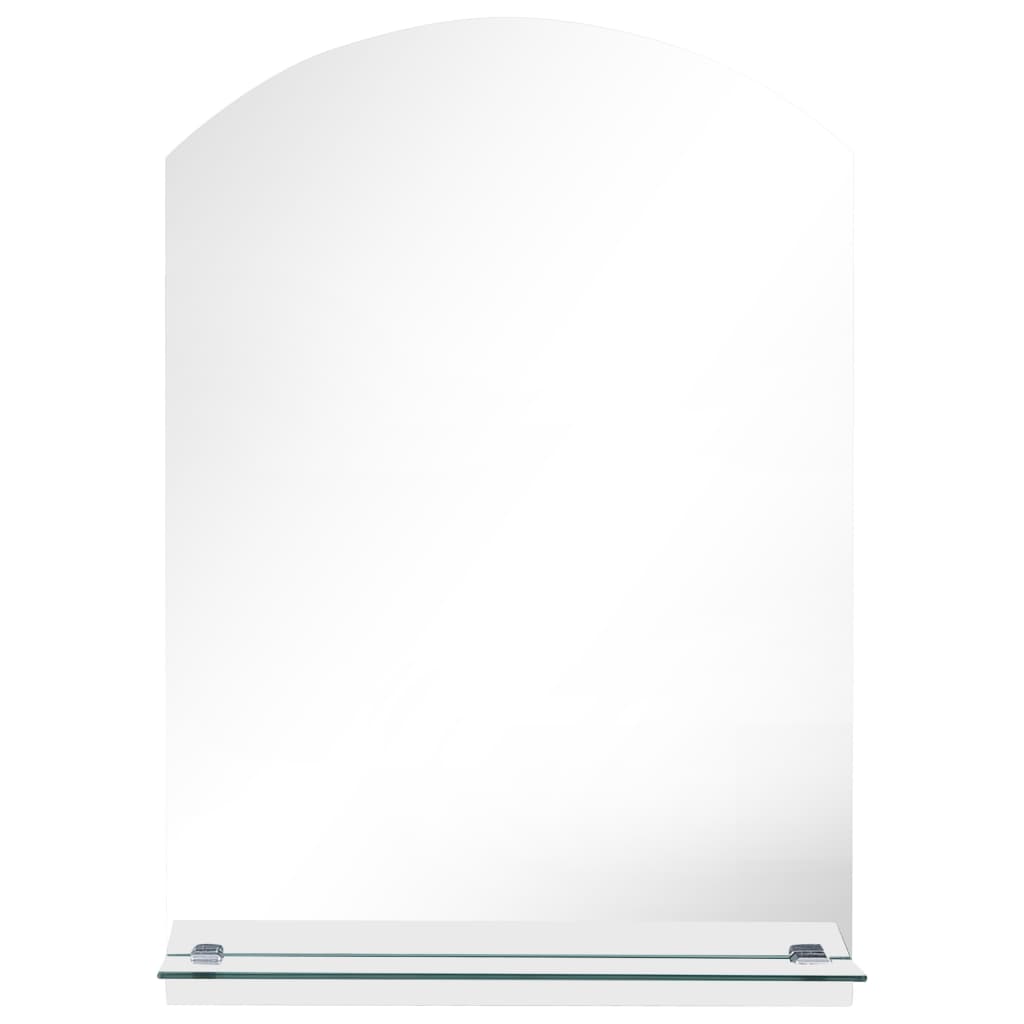 vidaXL Wall Mirror with Shelf 50x70 cm Tempered Glass