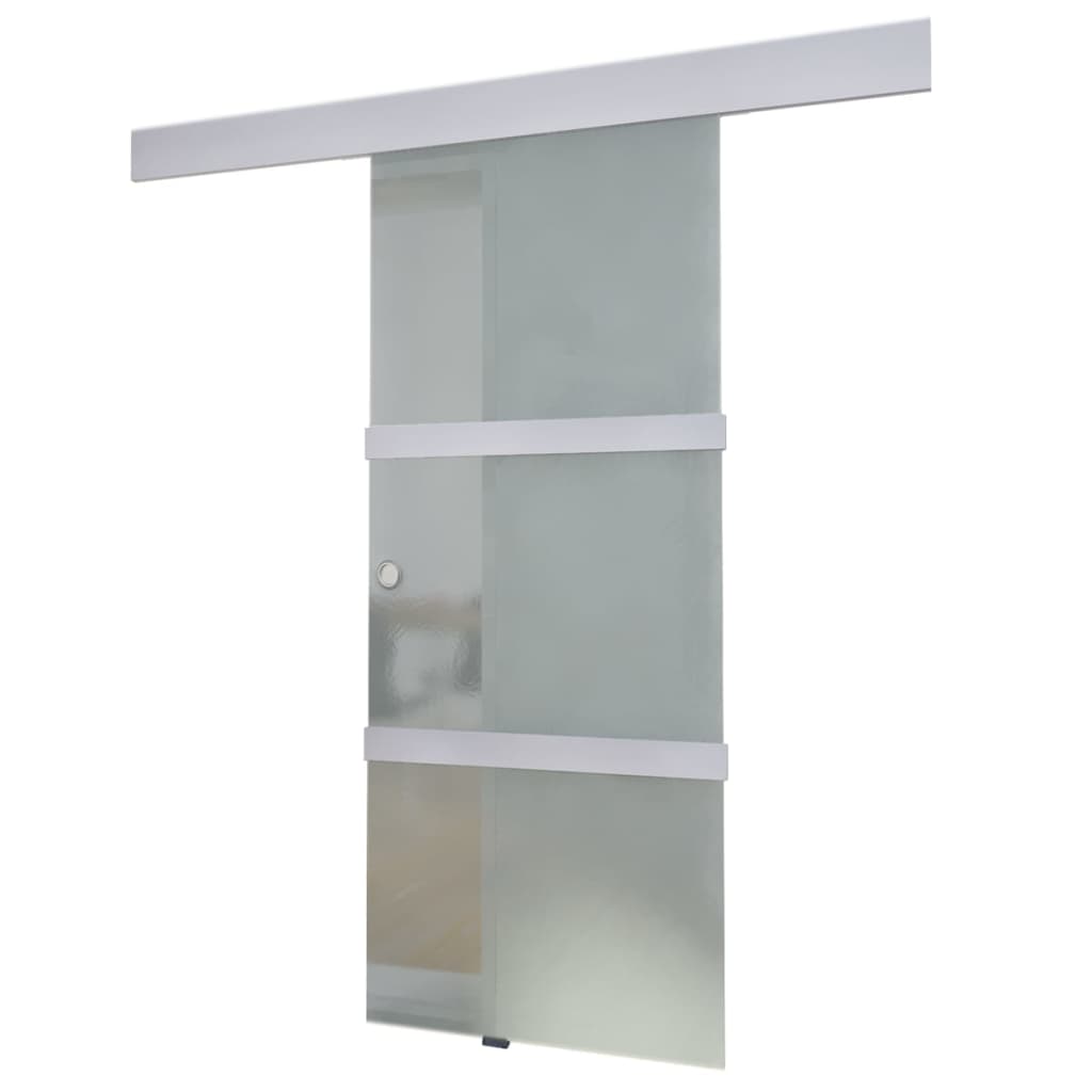 vidaXL Sliding Door Glass and Aluminium 178 cm Silver