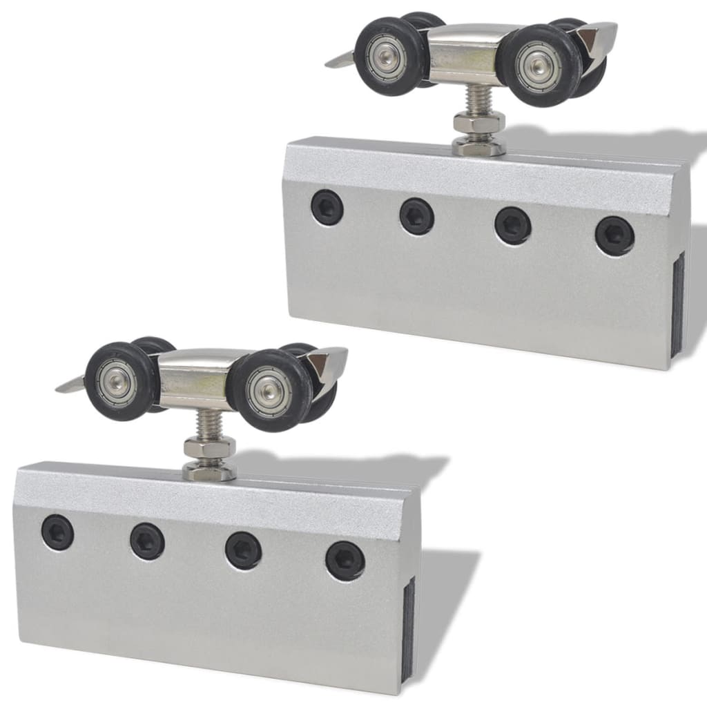 vidaXL Sliding Door Glass and Aluminium 178 cm Silver