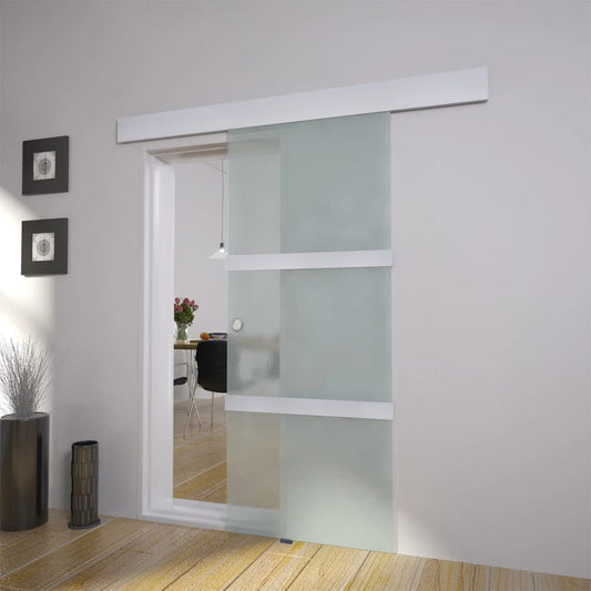 vidaXL Sliding Door Glass and Aluminium 178 cm Silver